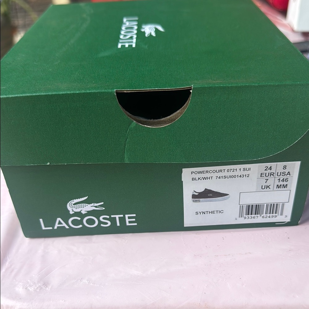 Lacoste Green Shoe Box with Logo